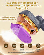 Vaporizador de viaje portátil para ropa 1200W 2 en 1 vapor de ropa...