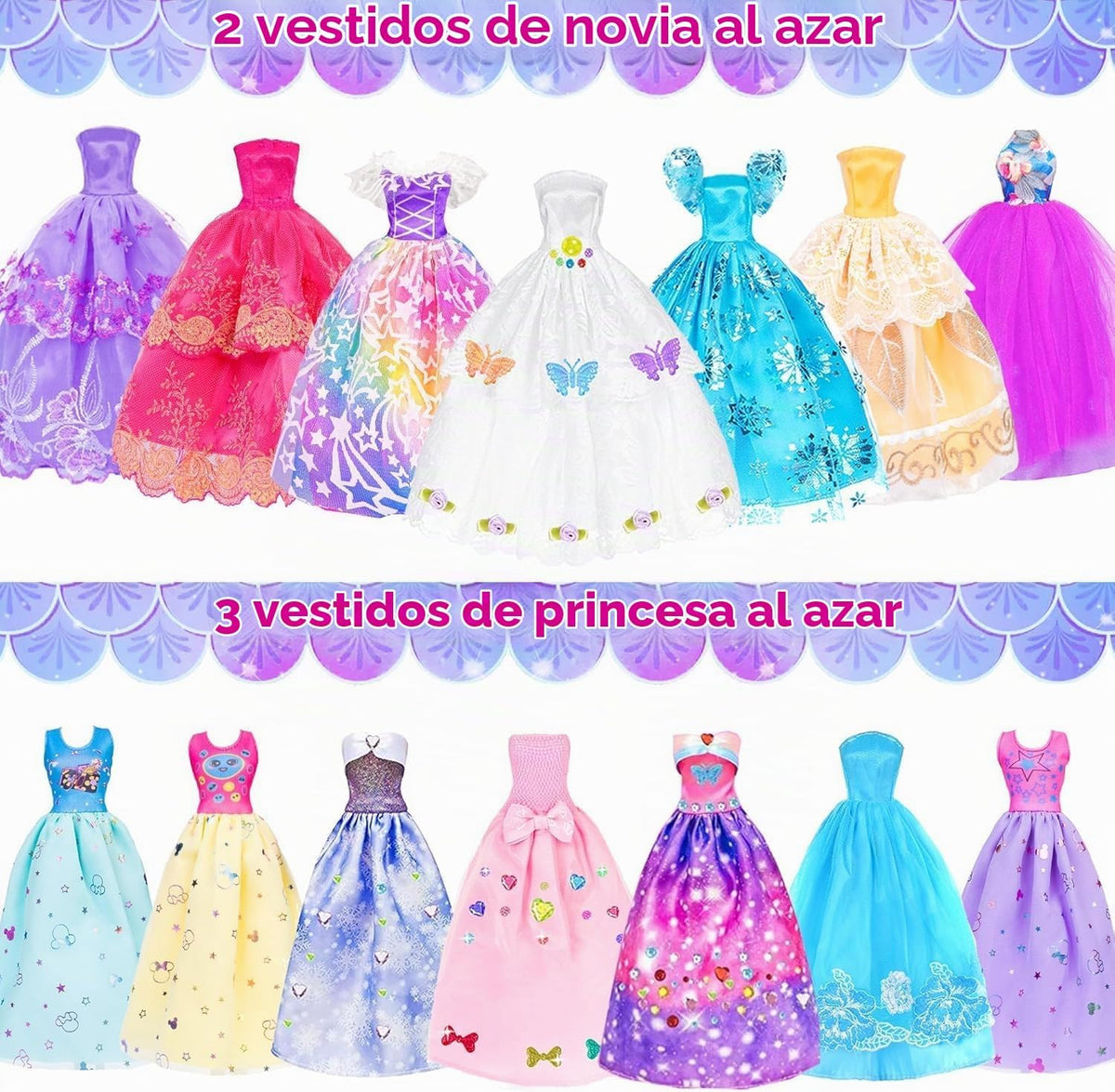 Paquete de 140 artículos para muñeca de 11.5 pulgadas y clóset - Gu...
