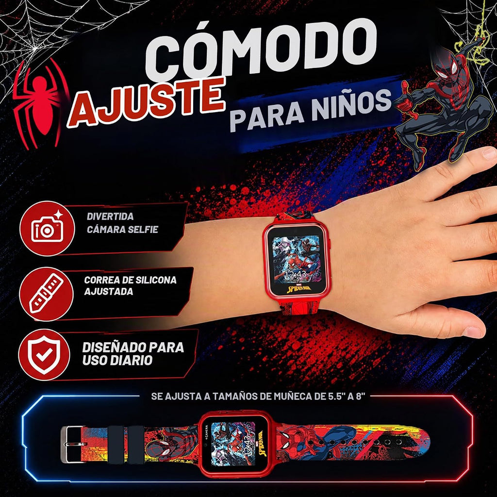 Reloj inteligente Marvel Spider-Man para niños: características div...