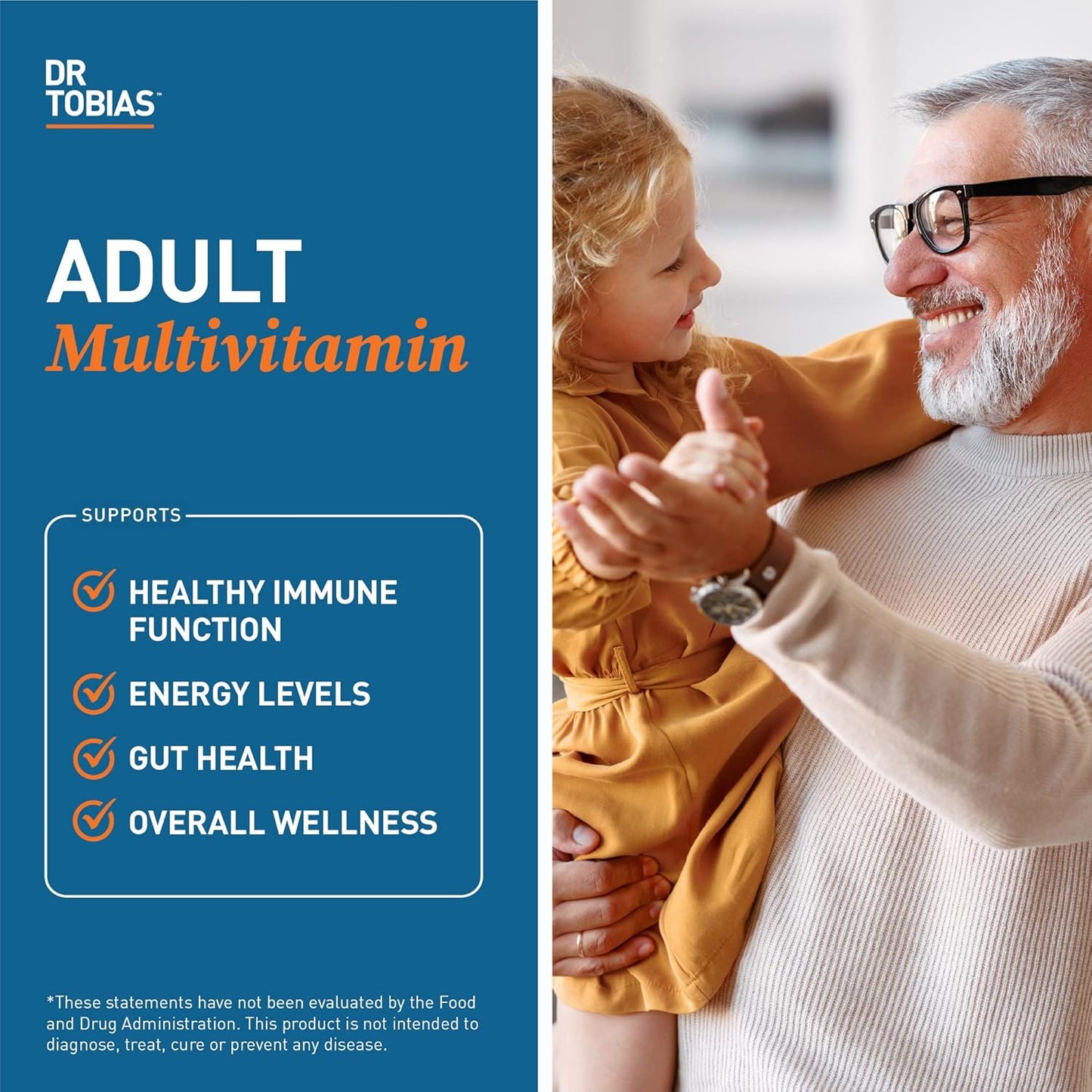 Dr. Tobias Multivitamínico para adultos para mujeres y hombres, vit...