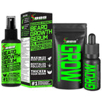 Beard GROW XXL y paquete de minoxidil para barba para hombres, acei...
