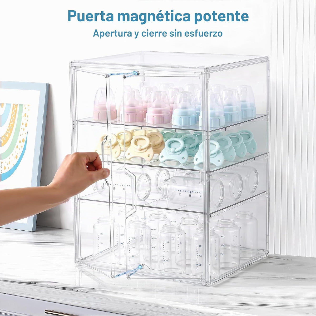 HBlife Organizador de almacenamiento de biberones para armario de e...