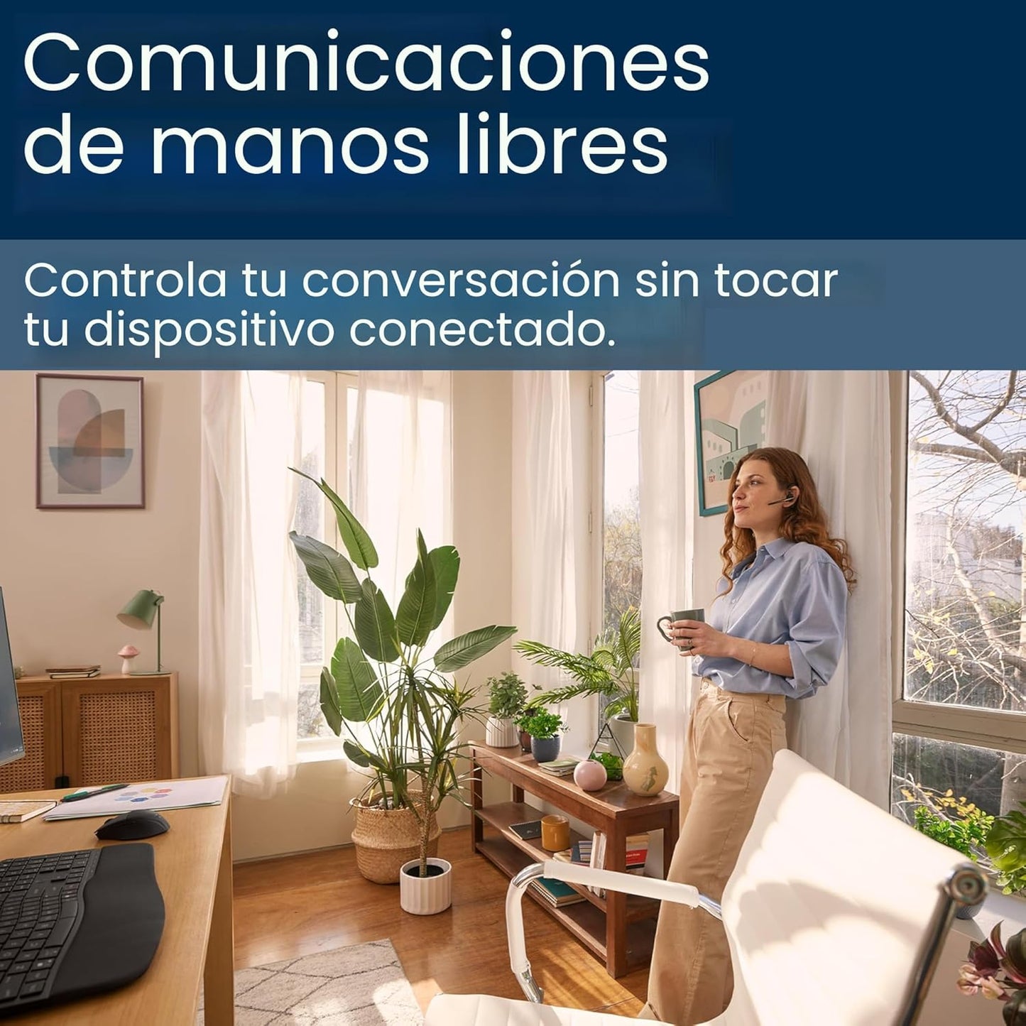 Poly Voyager Legend 50 - Auriculares Bluetooth - Auriculares inalámbricos con micrófono - Cuatro micrófonos con cancelación de ruido, bloqueo de ruido AI y tecnología WindSmart - Conectividad y