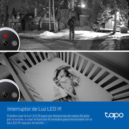 Cámara de seguridad Tapo 2K QHD para interiores\/exteriores, Elecci...