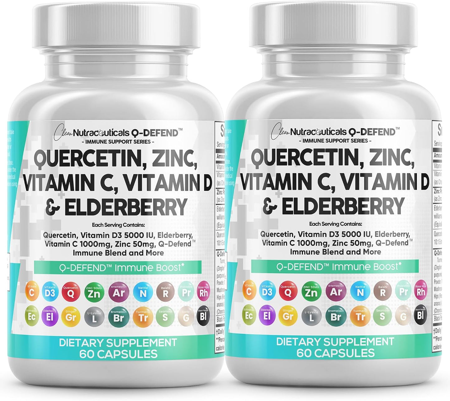 Clean Nutraceuticals Quercetina, zinc, vitamina C, vitamina D, brom...