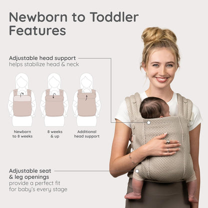 Infantino Honey Blossom - Portabebés ergonómico para bebés a niños...