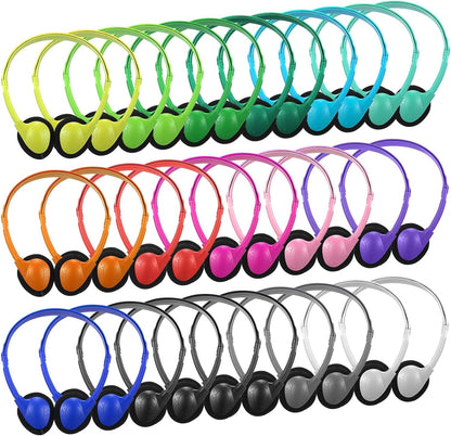 Konohan Paquete de 32 auriculares a granel para escuela, estudiante...