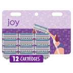 joy Lubrastrip - Recambios de cuchilla de afeitar para mujer, 12 un...
