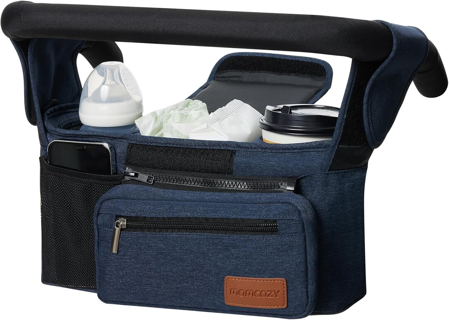 Momcozy: Organizador universal para cochecito con soporte para taza...