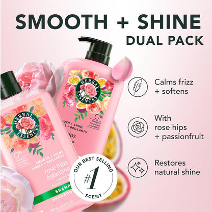 Herbal Essences Juego de champú y acondicionador, rosa mosqueta + m...
