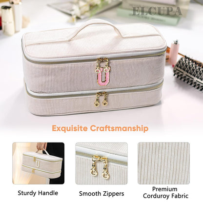 ELCUPA Bolsa de viaje personalizada con inicial, bolsa de viaje par...