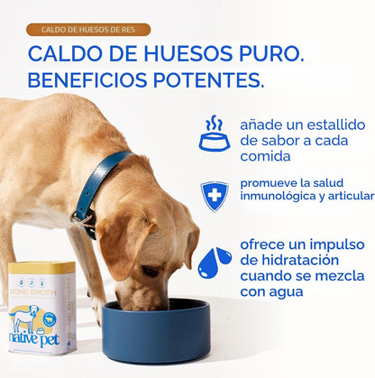 Native Pet Caldo de Huesos para Perros - Hecho con Caldo de Hueso d...