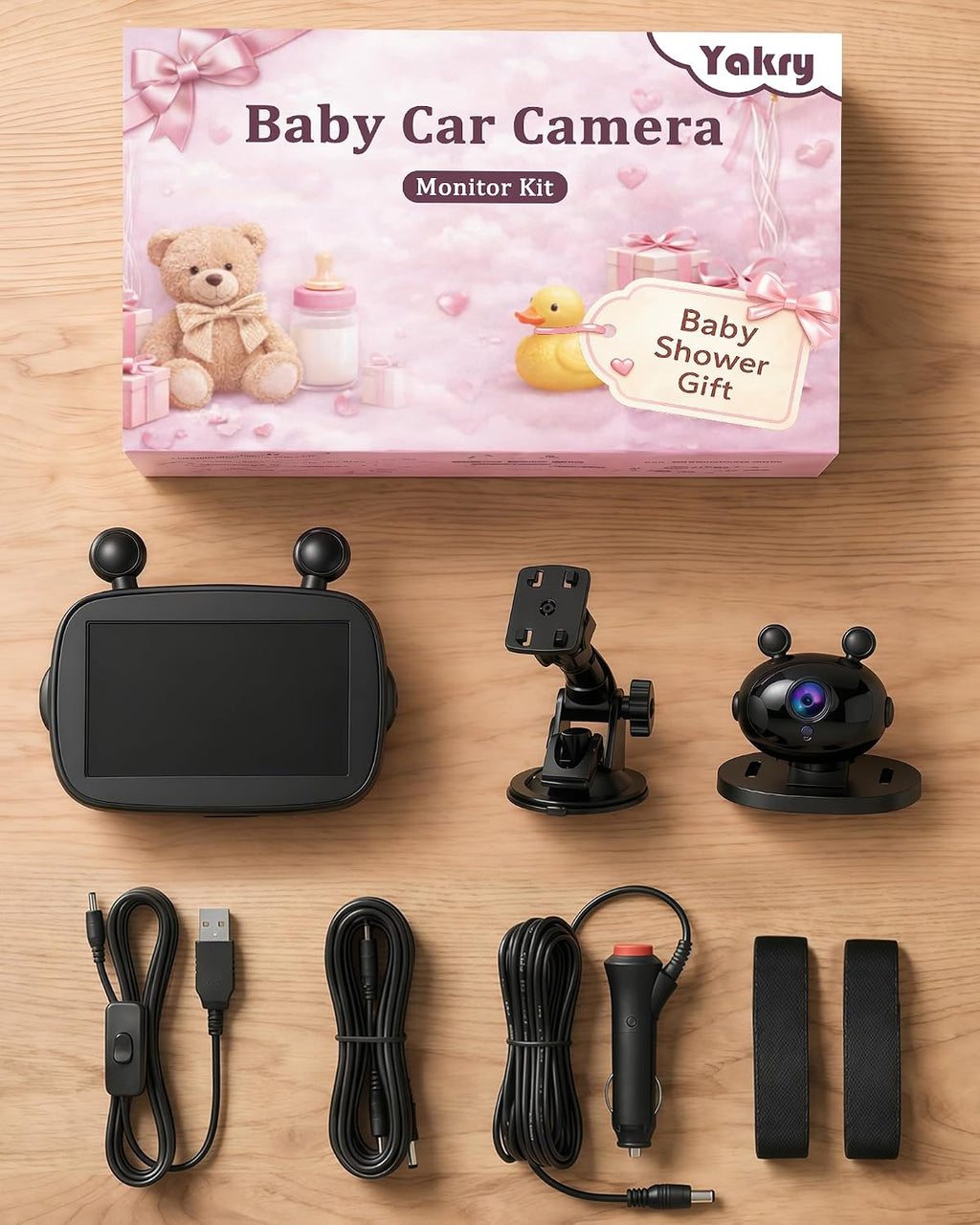 Cámara de coche de bebé HD 1080P: Fácil de instalar cámara de asien...