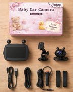 Cámara de coche de bebé HD 1080P: Fácil de instalar cámara de asien...