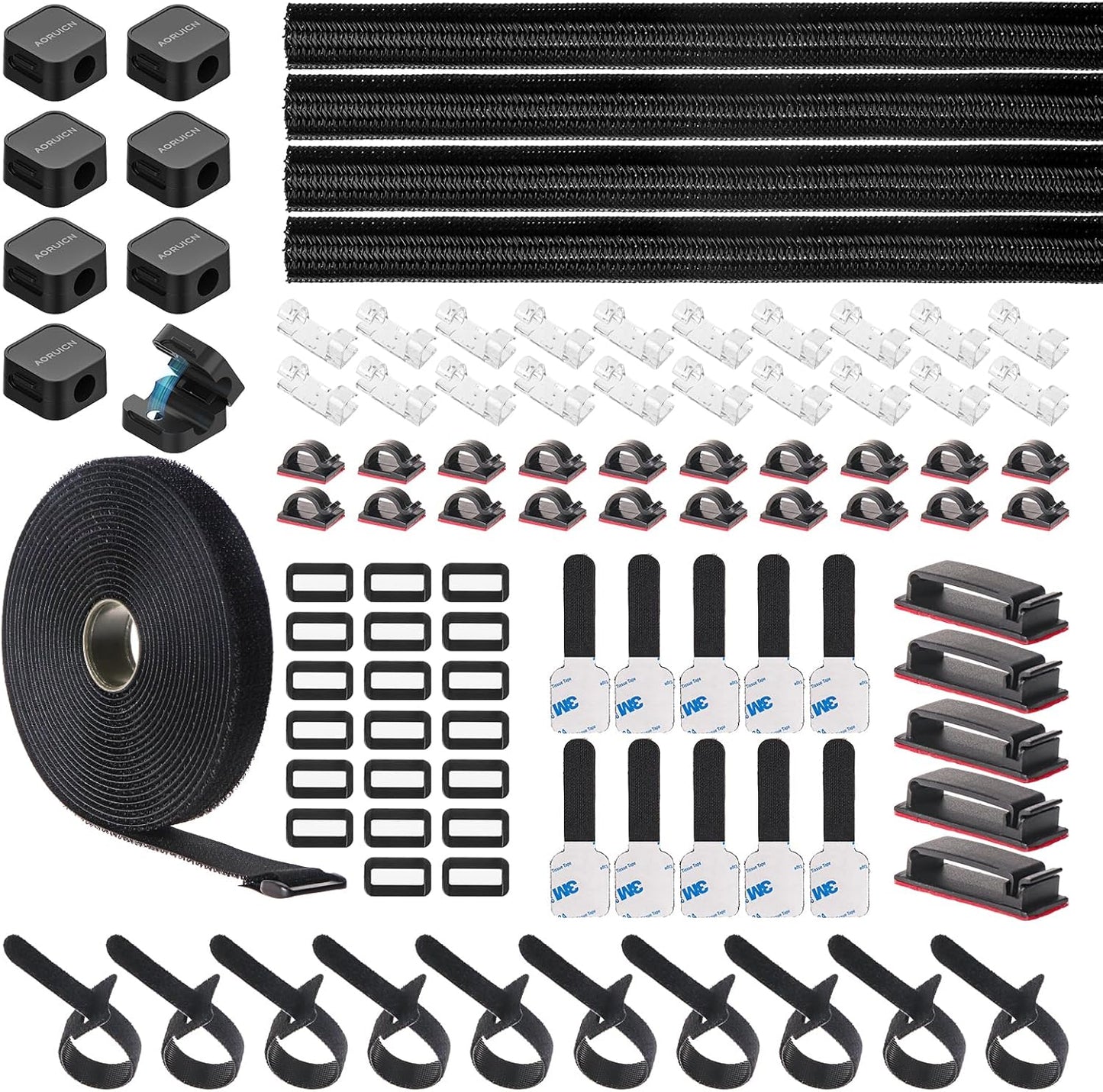 AORUICN Kit organizador de cables, organizador de cables de escrito...