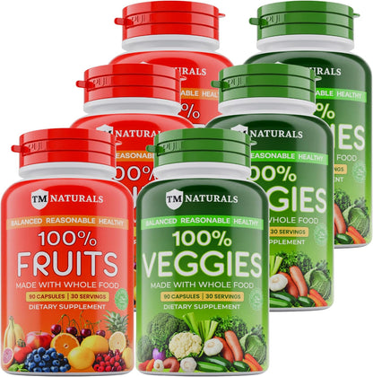 TM NATURALS Suplemento Superfood Frutas y Vegetales - con Aloe Vera...