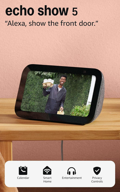 Amazon Echo Show, Pantalla inteligente con 2x bajo y sonido claro,...