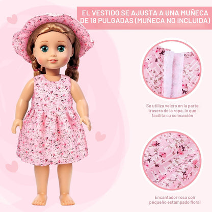 XFBB Juego de viaje con maleta para muñeca, ropa y accesorios para...