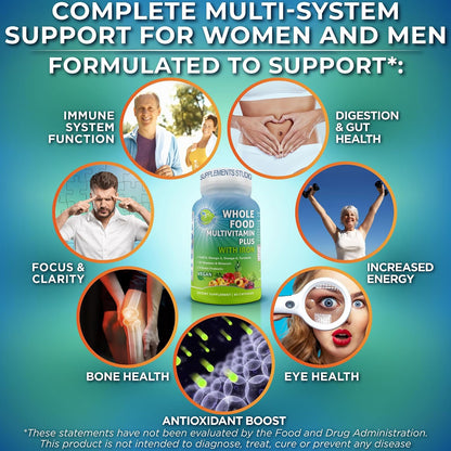 Cápsulas multivitamínicas Whole Food Multivitamin Plus, veganas, de...