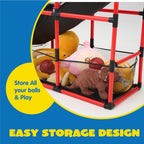 JOYIN Juego de baloncesto arcade rojo, aro de baloncesto interior p...