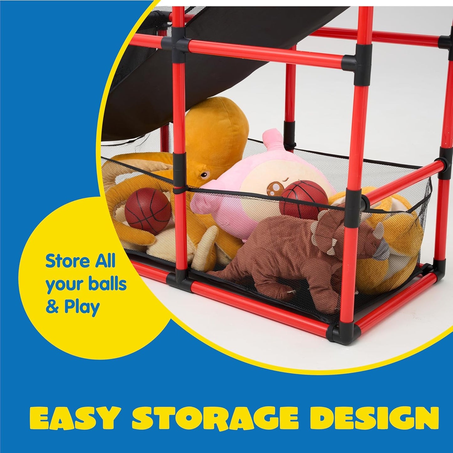 JOYIN Juego de baloncesto arcade rojo, aro de baloncesto interior p...