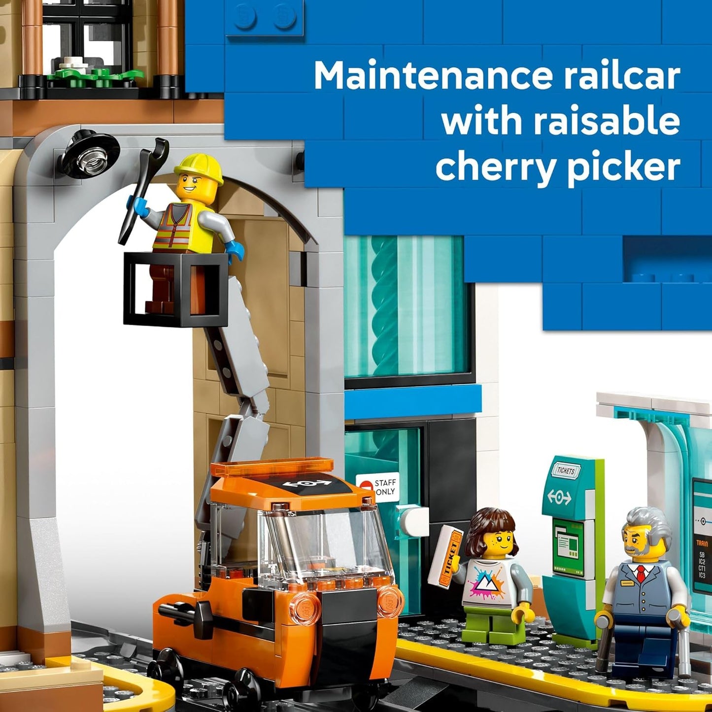 LEGO City Central Train Station - Juguete de construcción de varios niveles para niños y niñas, a partir de 7 años, bloques de construcción para niños, idea de regalo para cumpleaños, 60469