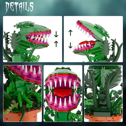 Set de bloques de construcción de Audrey 2 Flor Caníbal, Little Shop of Horrors Planta Piraña con Boca Abrirble, colección de juguetes, regalo de cumpleaños, Navidad, festivo, para fans de TV, niños