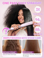 SHEGLAM Plancha de vapor Plancha de pelo Plancha Plancha de Cerámic...