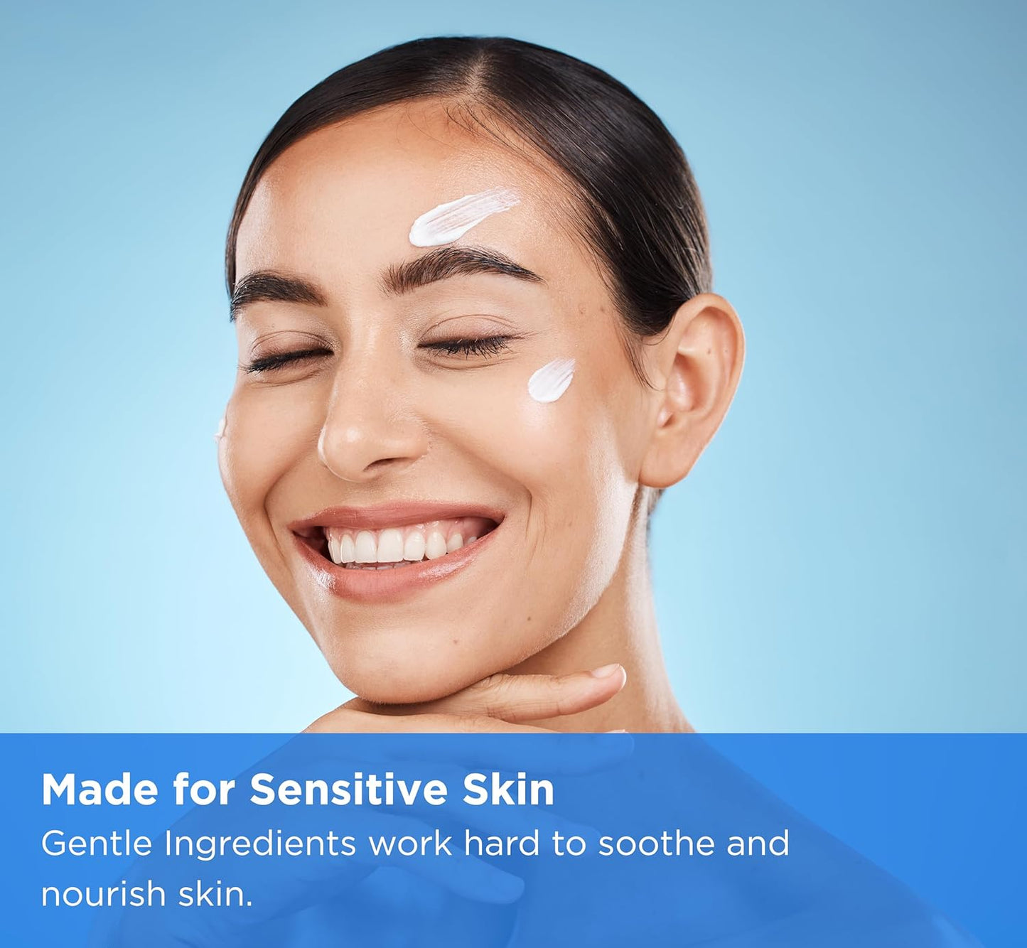 Crema facial para dermatitis seborreica para pieles sensibles, hidrata y apoya la barrera cutánea con aceite MCT, escualano, crema hidratante para rostro, cuero cabelludo y cuerpo, sin esteroides