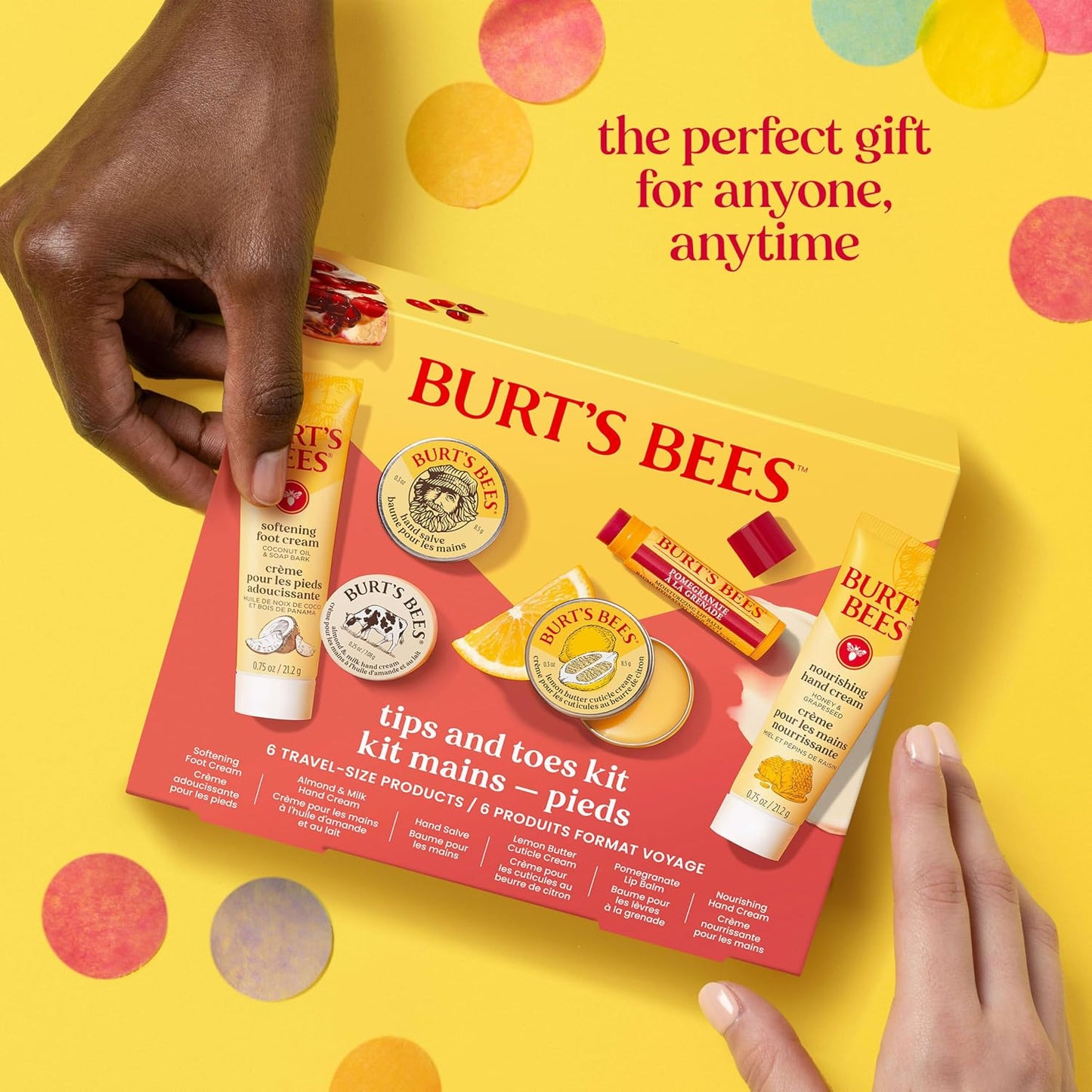 Burt's Bees Kit de ideas de regalos, consejos y dedos de los pi...