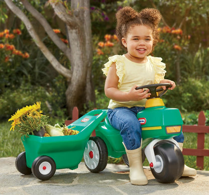 Little Tikes Tractor y carrito, correpasillos, para niños y niñas de 1 a 5 años