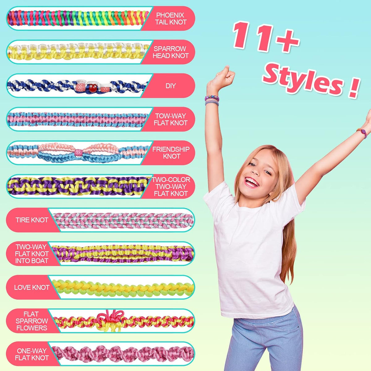 DDAI Kit de fabricación de pulseras de amistad para niñas - Juguete...