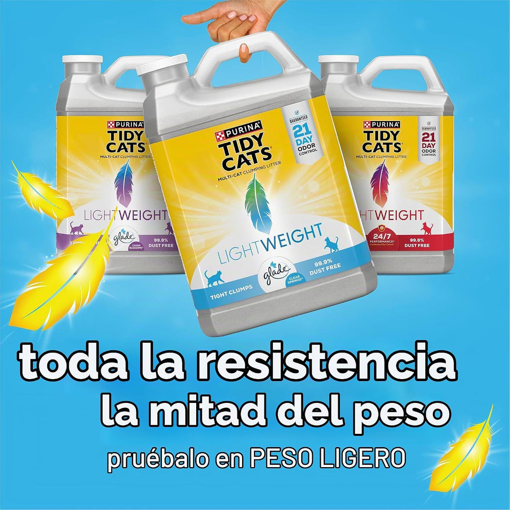 Purina Tidy Cats Arena Aglomerante para Múltiples Gatos, Glade Clea...