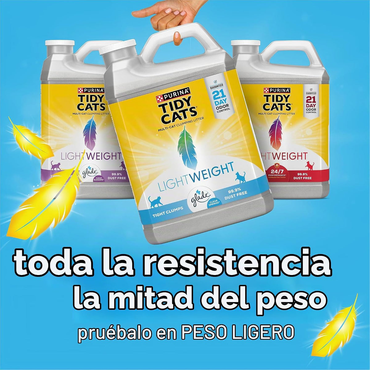 Purina Tidy Cats Arena Aglomerante para Múltiples Gatos, Glade Clea...