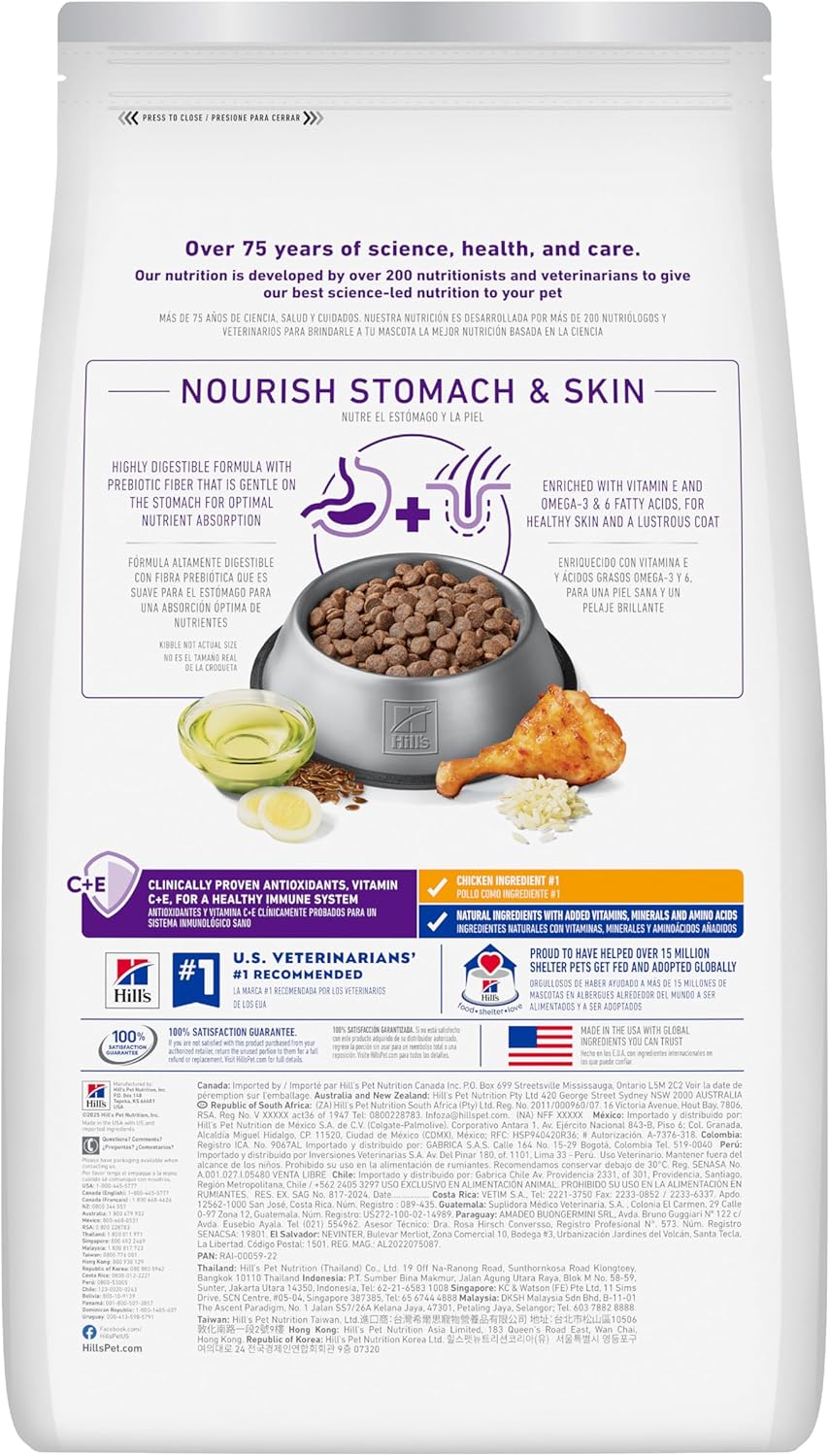 Hill's Science Diet comida para perros adultos, estómago sensib...
