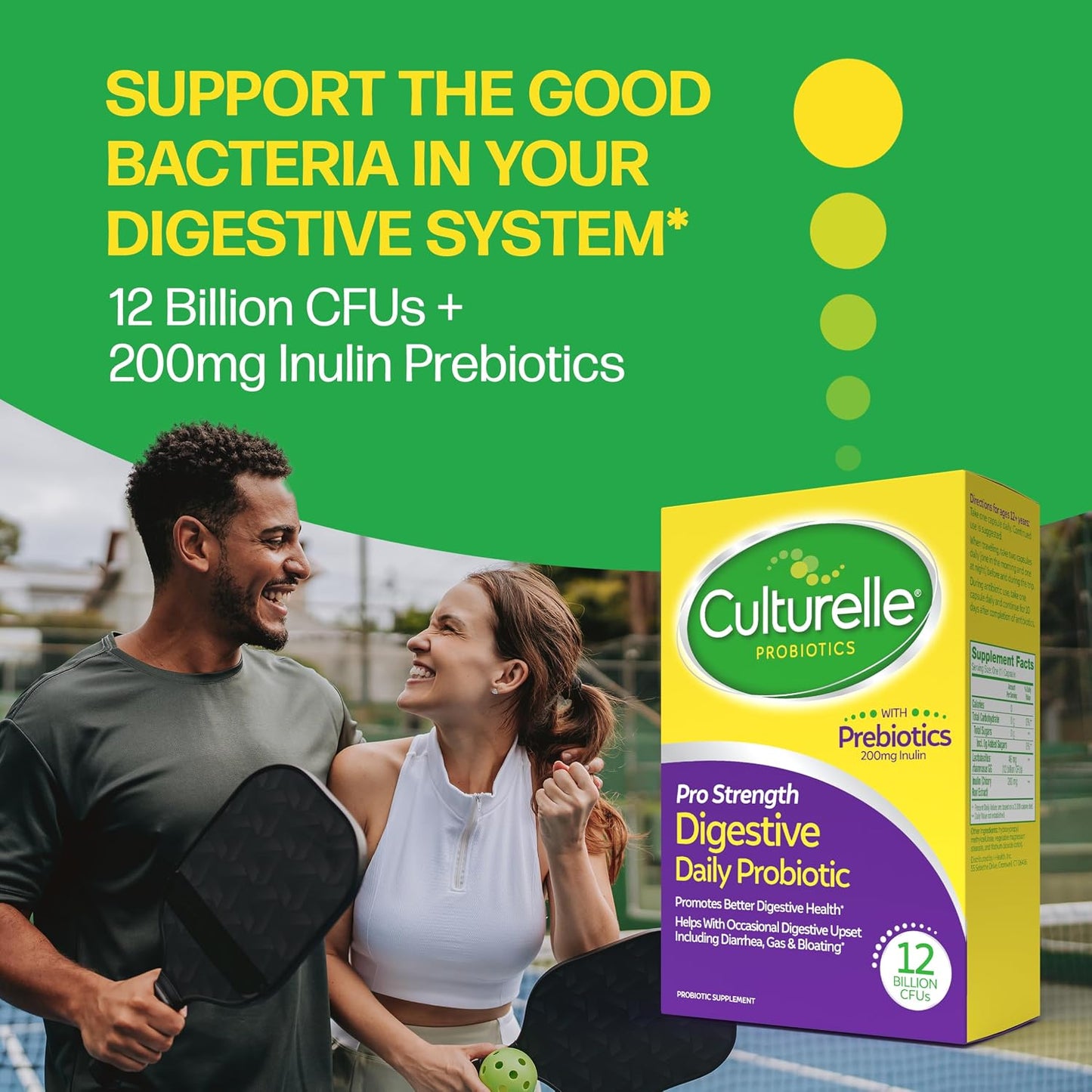 Culturelle Probióticos Diarios Pro Strength para la Salud Digestiva...