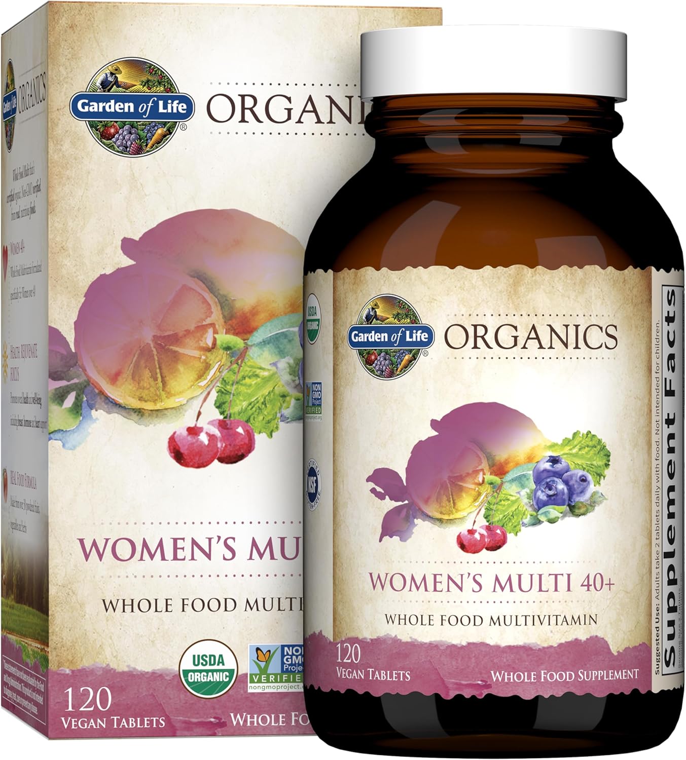 Garden of Life Multivitamin para mujeres de 40 años o más, vitamina...