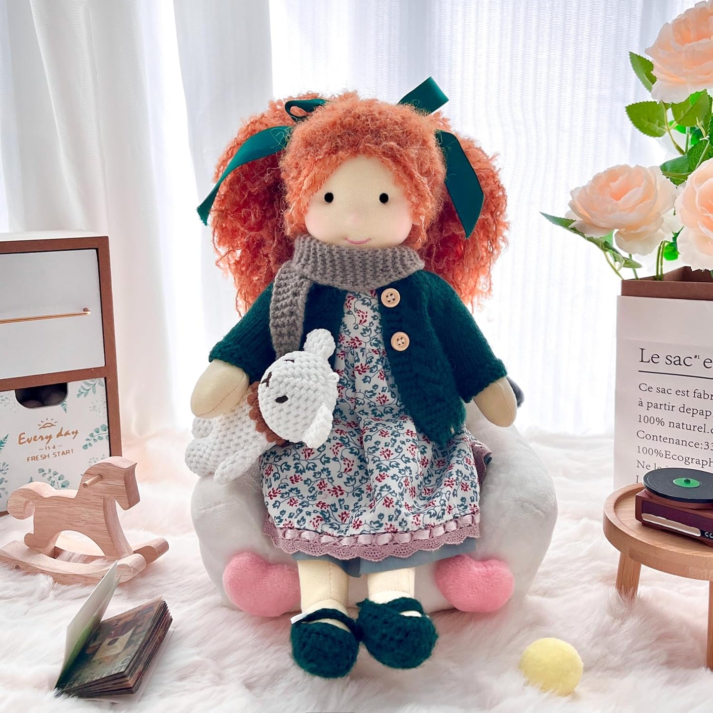 BlissfulPixie Muñeca Waldorf hecha a mano- Diana 12", Muñeca de...