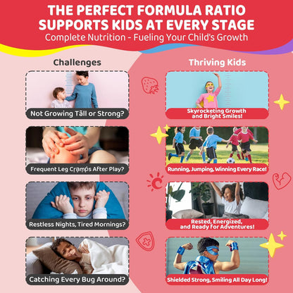 Gomas rellenas de líquido con vitamina D3 K2 + calcio para niños y...