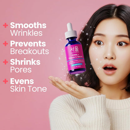 SeoulCeuticals PDRN Serum Salmon DNA Vitamina C Suero (paquete de 2...