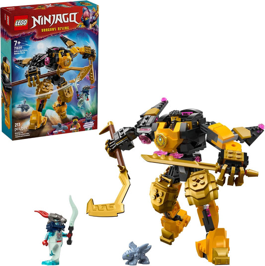 LEGO NINJAGO Arin's Spinjitzu Battle Mech - Juego de construcción Ninja para niños a partir de 7 años - con minifiguras Arin, Baby Ryu y villano - Idea de regalo para niños, niñas y fanáticos del