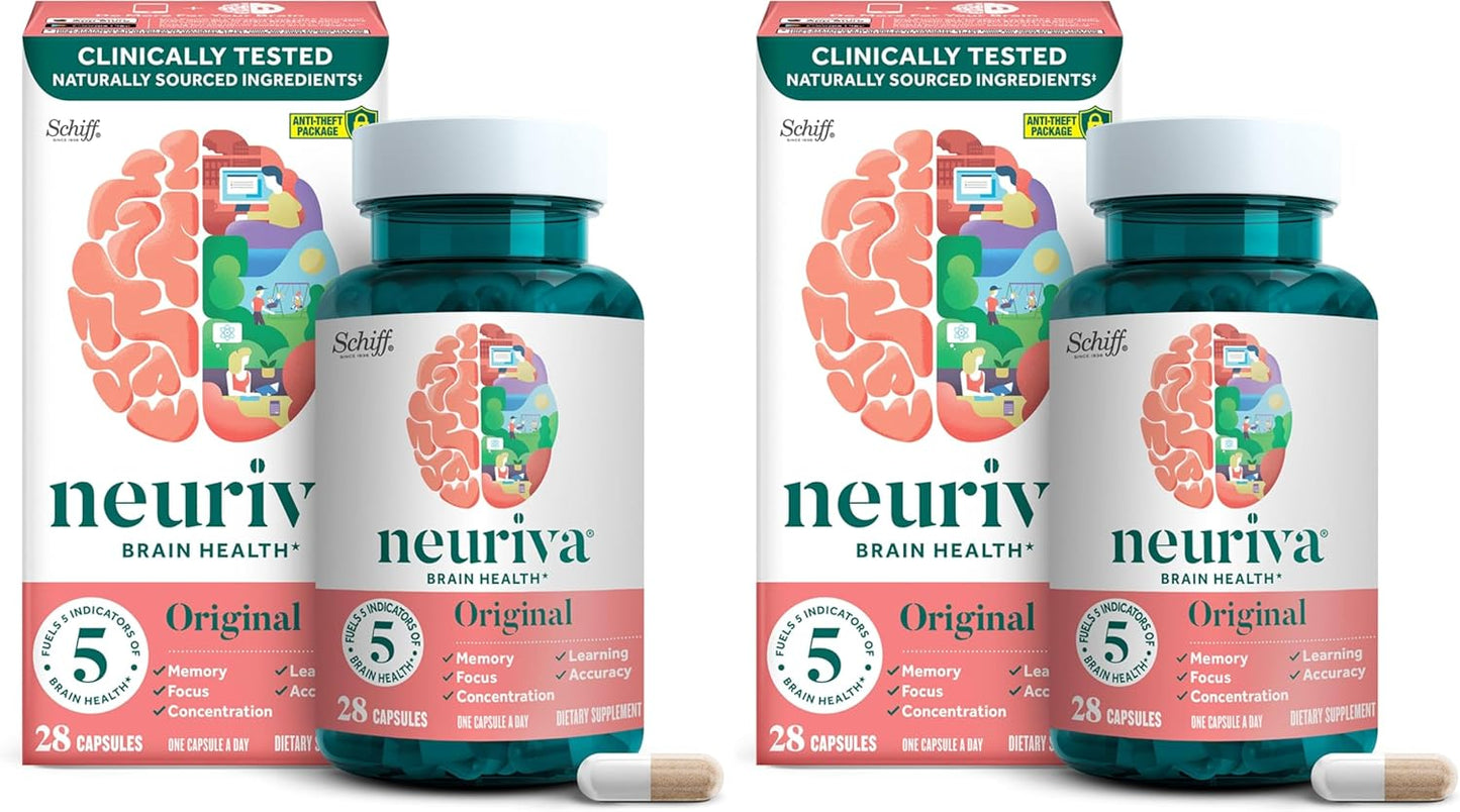 NEURIVA Suplemento cerebral nootrópico descafeinado original probad...
