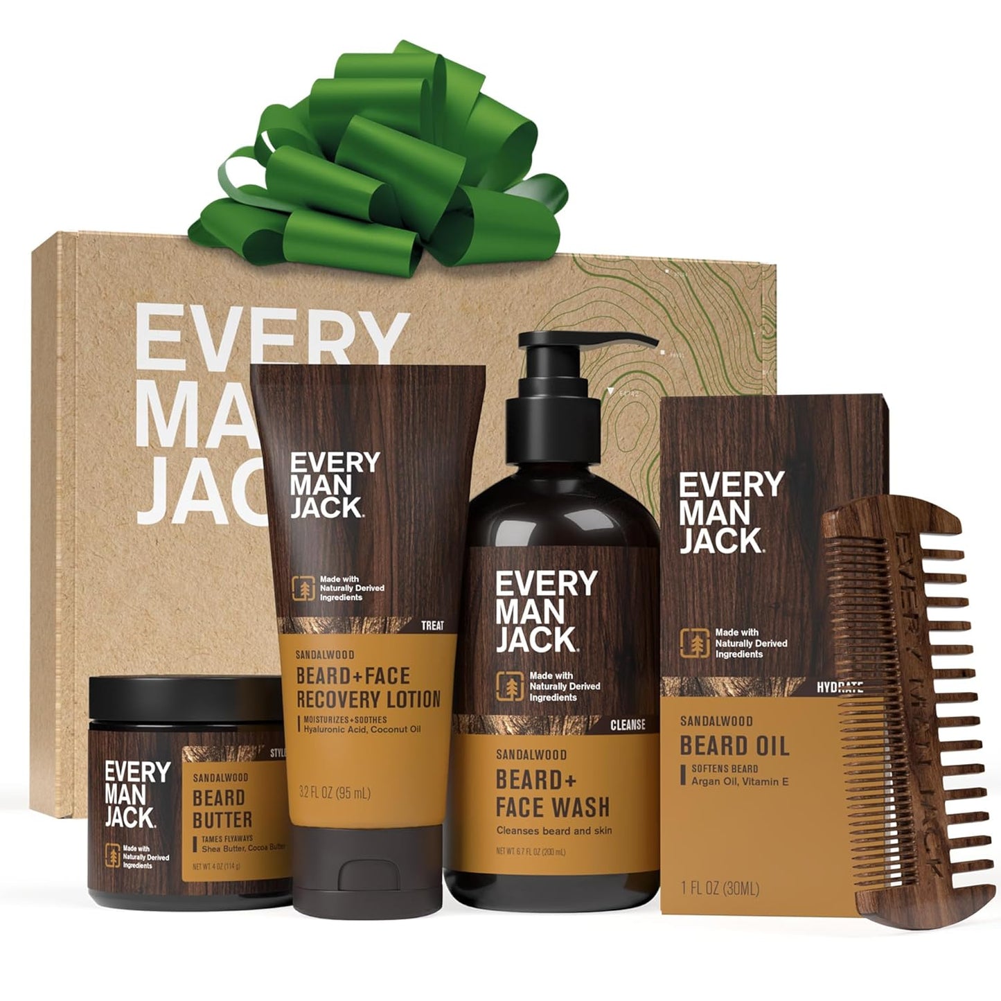 Every Man Jack Beard Essentials Set de regalo para hombres, rutina...