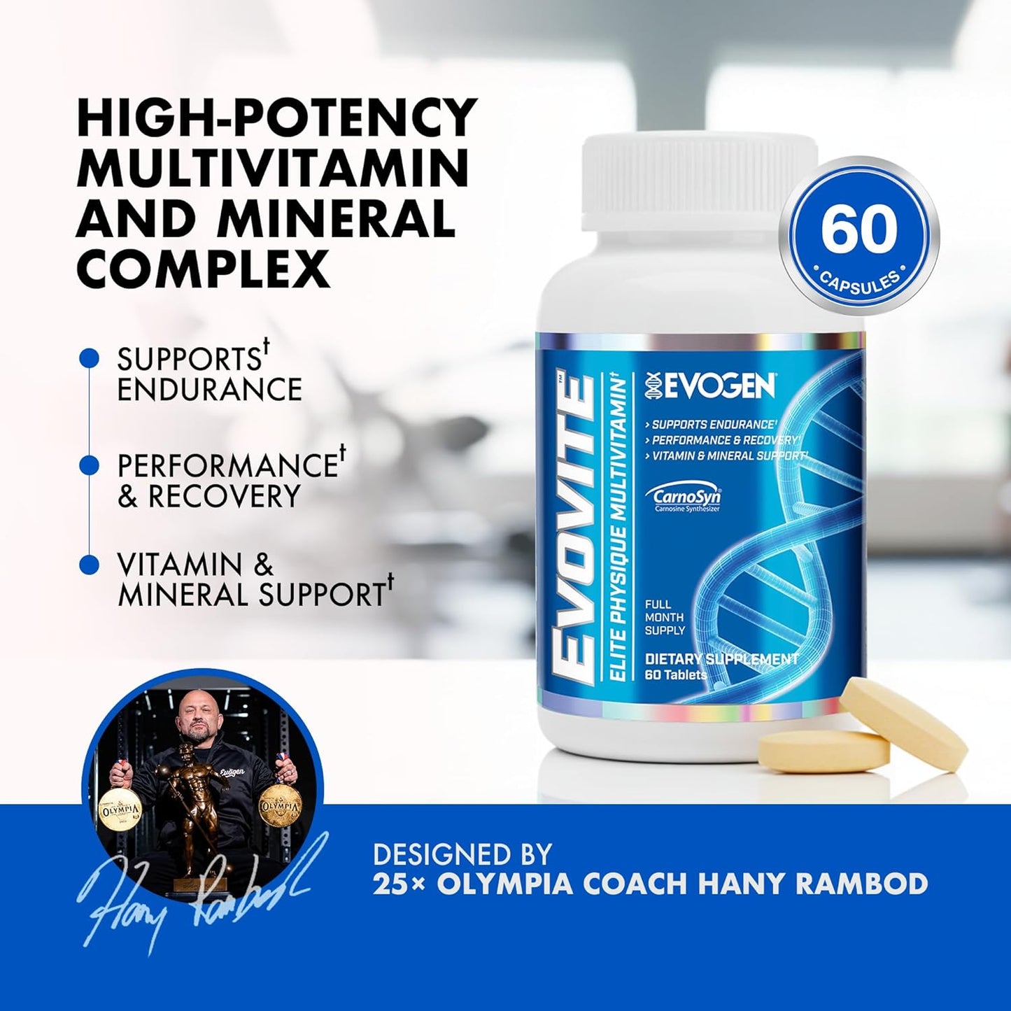 Evogen Evovite | Multivitamínico deportivo de élite estimulante inm...