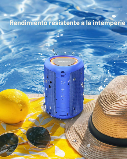 Altavoz Bluetooth portátil Esenciales para vacaciones en la playa:...