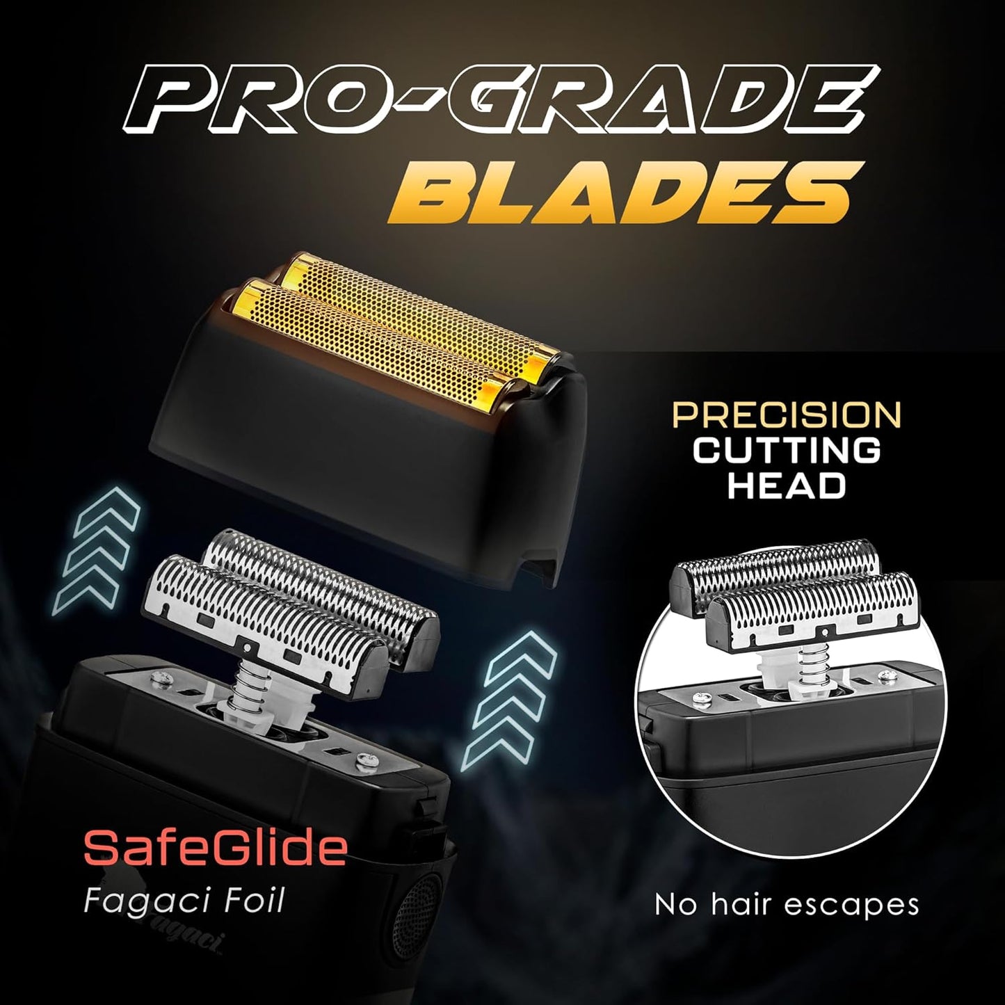Fagaci Afeitadora de peluquería para hombres – Afeitado suave de vidrio sin irritación, maquinilla de afeitar profesional de barbero de 8500 RPM de alto torque, afeitadora eléctrica de aluminio para