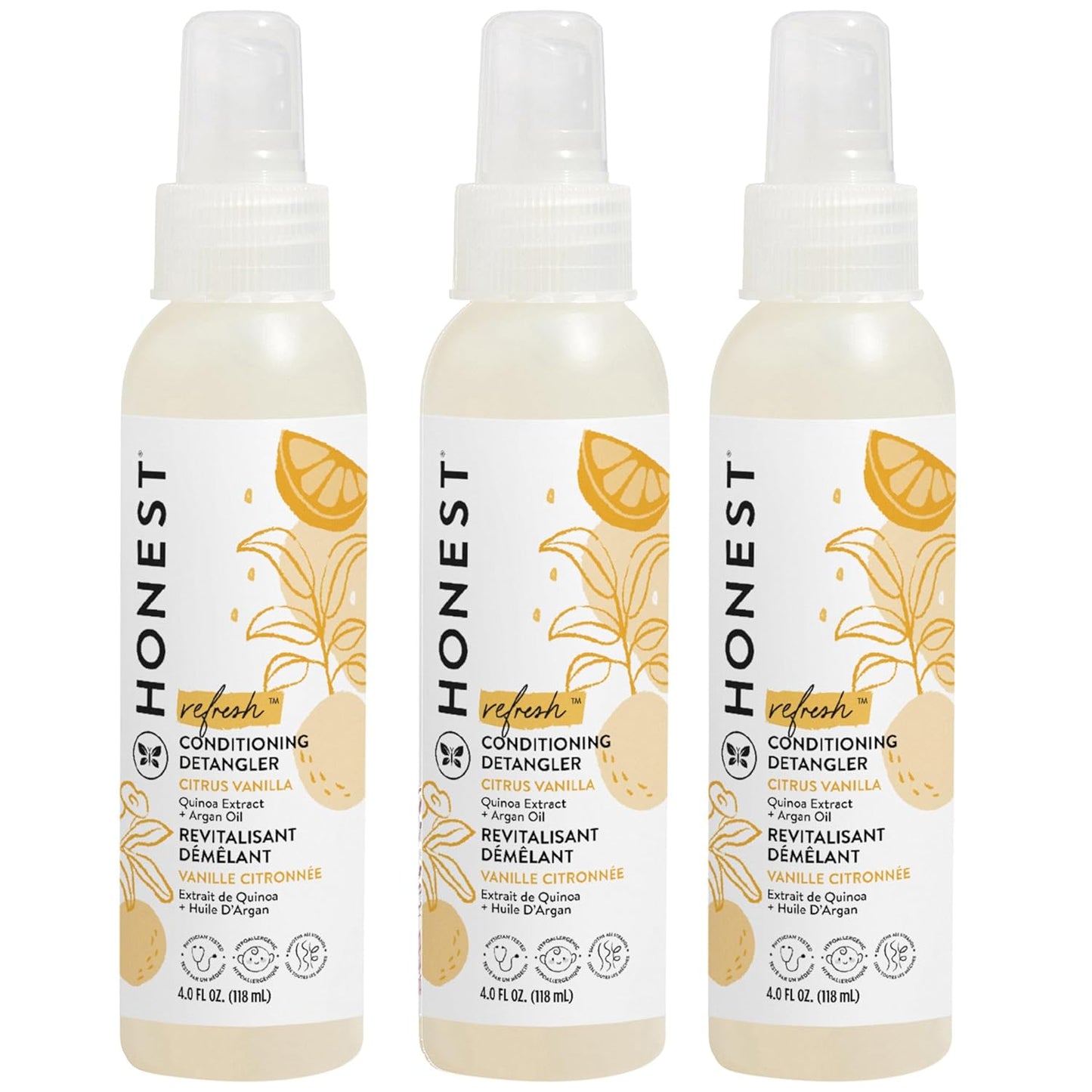 The Honest Company - Espray acondicionador desenredante, naranja du...