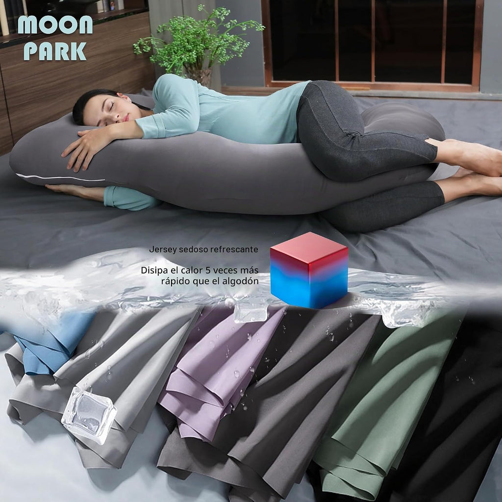 MOON PARK-Almohadas de embarazo y maternidad de cuerpo completo par...