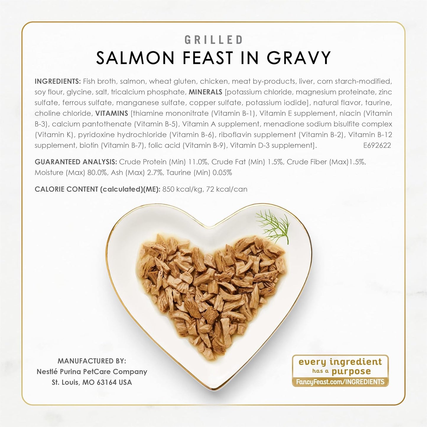 Purina Fancy Feast - Alimento húmedo a la parrilla para gatos, cole...