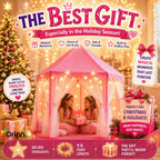 Tienda de campaña ORIAN Princess para niñas, tienda de juegos rosa...